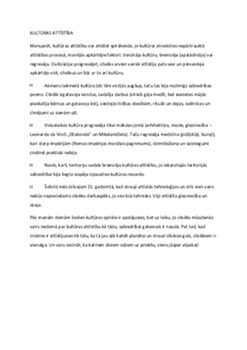 Kultūras attīstība 1