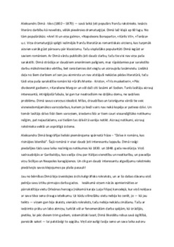 Aleksandrs Dimā: dzīve un literārie darbi 1