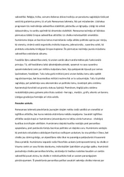 Renesanse: māksla, literatūra un kultūras attīstība 2