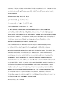 Renesanses kultūra: māksla, literatūra un zinātne 1
