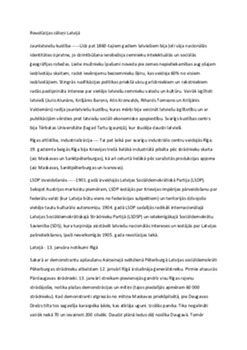 Latvijas revolūcijas cēloņi un sekas 1