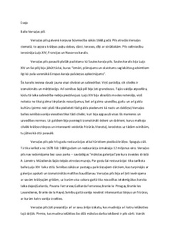 Eseja"Balle Versaļas pilī'' 1