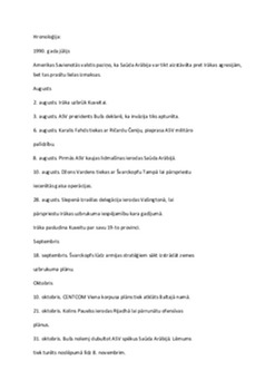 Hronoloģija: ASV un Irāka 1