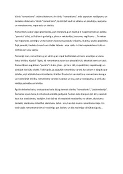 Romantisms: kultūras laikmets 1