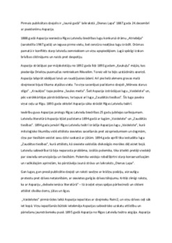 Aspazija: dzīves gājums un daiļrade 3