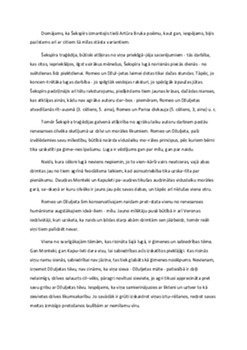 Viljama šekspīra traģēdija "Romeo un Džuljeta" analīze 2