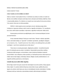 Novele Rūdolfs Blaumanis "Ņāves ēnā" 1