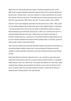 Aleksandrs Grīns: biogrāfija un literārā darbība 1