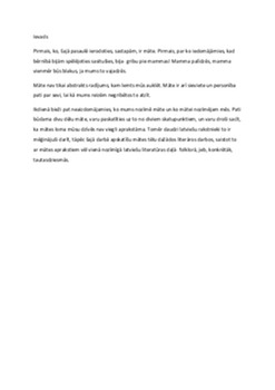 Mātes tēls Latviešu mitaloģijā 1