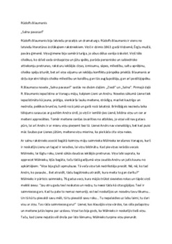 Liene R Blaumaņa novelē 1