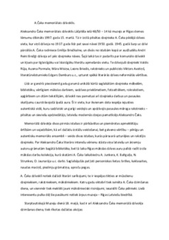 A Čaka memoriālais dzīvoklis 1