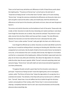 "Dorian Gray" and "Importance of being Earnest" 1