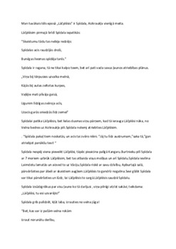 Mans tuvākais eposa "Lāčplēsis tēls" 1