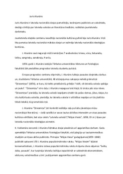 Juris Alunāns: latviešu literatūras pirmais dzejnieks 1