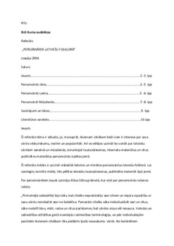 Personvārdi Latviešu folklorā 1