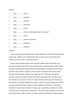 Referāts literatūrā Edvards Virza 1