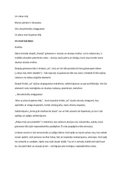 Ojārs Vācietis dzejola „Stacijā” analize 2