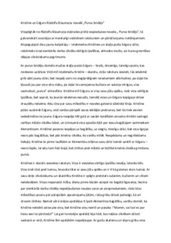 Kristīne un Edgars Rūdolfa Blaumaņa novelē „Purva bridējs” 1