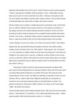 Andrejs Eglītis: latviešu rakstnieka biogrāfija 1