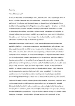 Recenzija filmai "Mērnieku laiki" 1