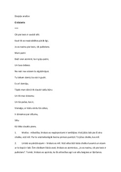Ojārs Vācietis Dzejas analīze 1
