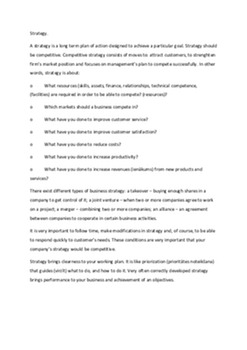 Strategy Topic 1