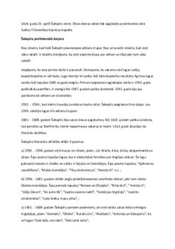 Viljams Šekspīrs – angļu dramaturga biogrāfija 2