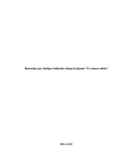 Recenzija par Sintijas Sudmales dzejas krājumu “Uz manas mēles” 1