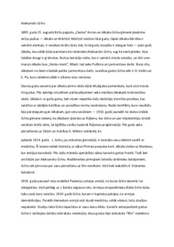 A Grīna,A Čaka un K Skalbes biogrāfija 1