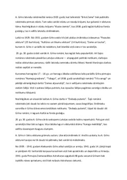 A Grīna,A Čaka un K Skalbes biogrāfija 2