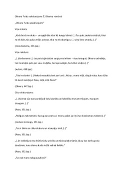 Olivera Tvista raksturojums 1