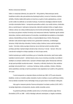 Mūzika renesanses laikmetā 1