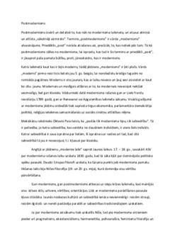 Postmodernisms mākslā: tradīciju pārkāpums un jauninājumi 1