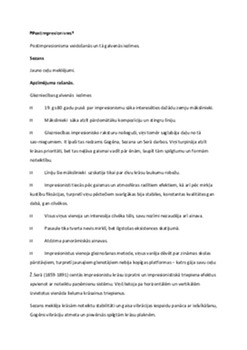 Postimpresionisms: mākslas stils pēc impresionisma 1
