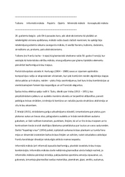 Māksla 20 gadsimta beigās 1