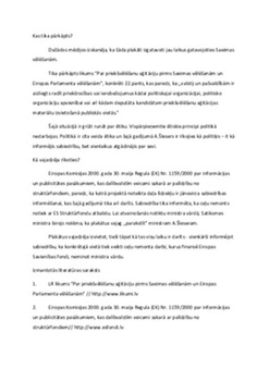 Labas sabiedrisko attiecību prakses pārkāpuma analīze jeb case study 2