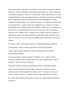 Reklāma: definīcija un mērķi 1