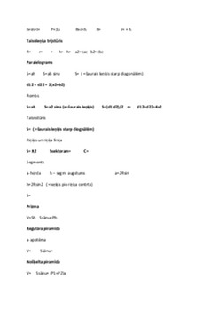 Algebras un ģeometrijas formulas 3