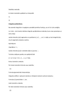 Skaitliskās metodes 1