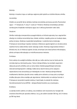 Malārija: simptomu profilakse un ārstēšana 1