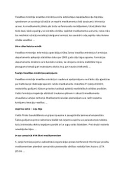 Medikamenti – iedarbības atklājumi un pieejamības problēmas 2