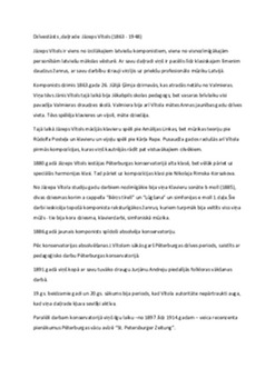 Jāzeps Vītols: latviešu mūzikas pamatlicējs 1