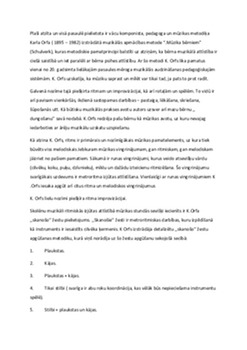 Karla Orfa muzikālās apmācības metode 1