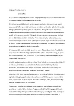 "Volfgangs Amadeja Mocarta mantojums: no ""Figaro"" līdz simfonijām" 1