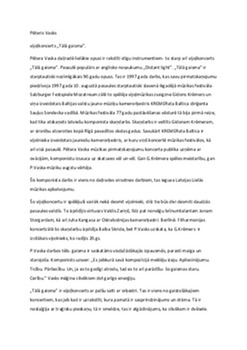 Pēteris Vasks vijoļkoncerts "Tālā gaisam" 1
