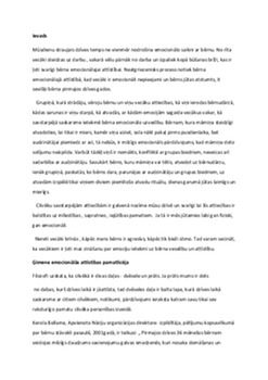 Emocijas un to ietekme uz bērna attistību 1