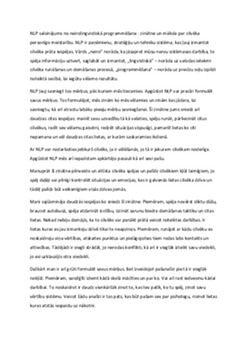 Neirolingvistiskā programmēšana 1