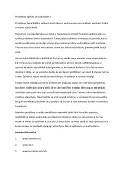 Problēmas audzināšanā un izglītībā 1