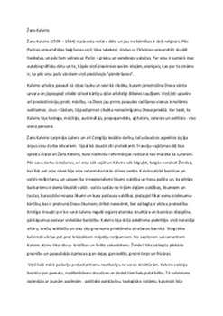 Žans Kalvins: reformatora dzīve un mācība 1