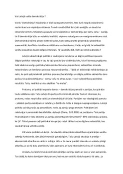 Vai Latvijā valda demokrātija ? 1